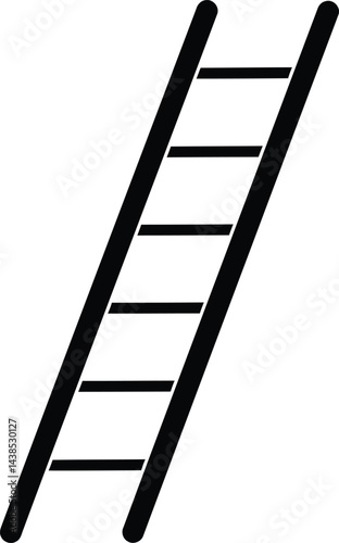 Black and White Vector Ladder Graphic