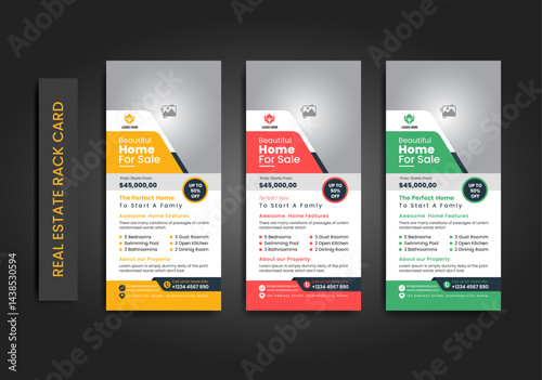 Real Estate Rack Card Template Design