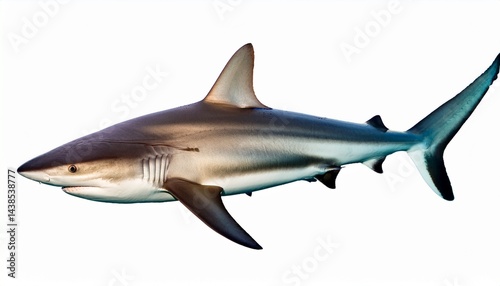 blacktip reef shark isolate on white background photo