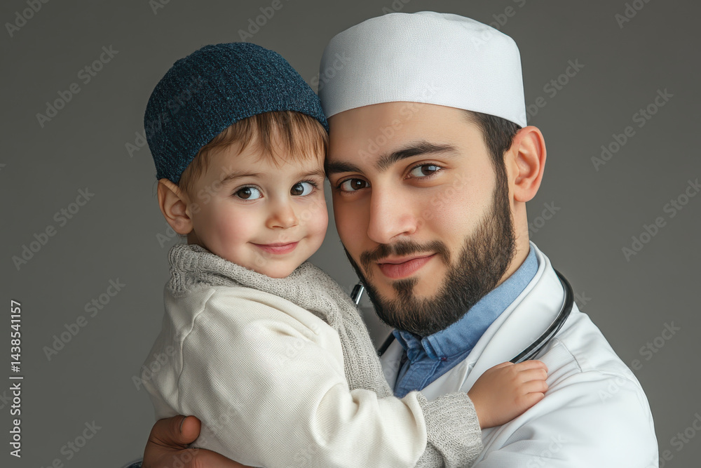 warm moment between doctor and child, showcasing care warm moment between doctor and child, showcasing care