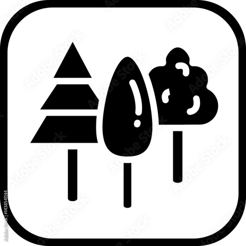 Forest vector icon style