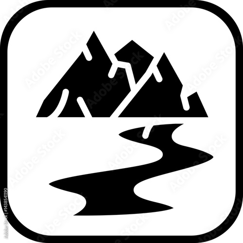 River vector icon style