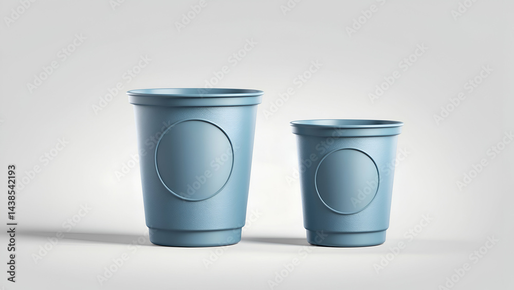 Plastic Drink Cup Mockup on Neutral Background. Plastic Drink Cup Mockup on Neutral Background.