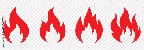 Fire flame icon. Burning symbol. Fireball sign. Energy illustration isolated.
