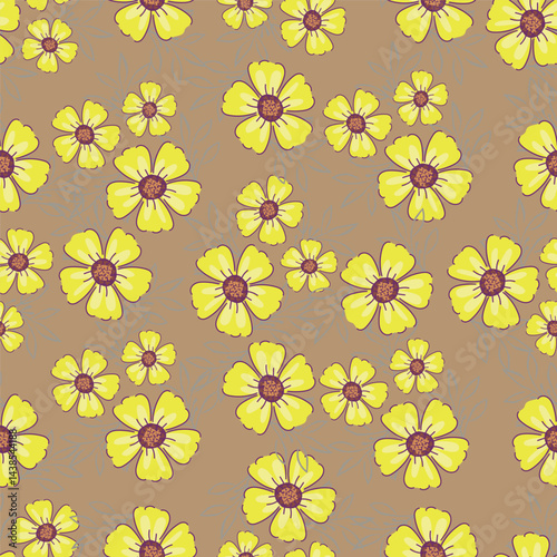 Wallpaper Mural seamless floral pattern Torontodigital.ca