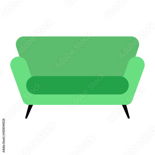 A sofa in the living room illustration transparent background