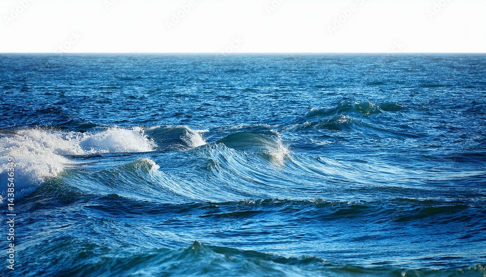 Fototapeta premium sea waves isolated with ocean water and background