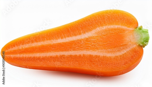 half of raw carrot cutout