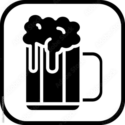 Beer mug Icon style