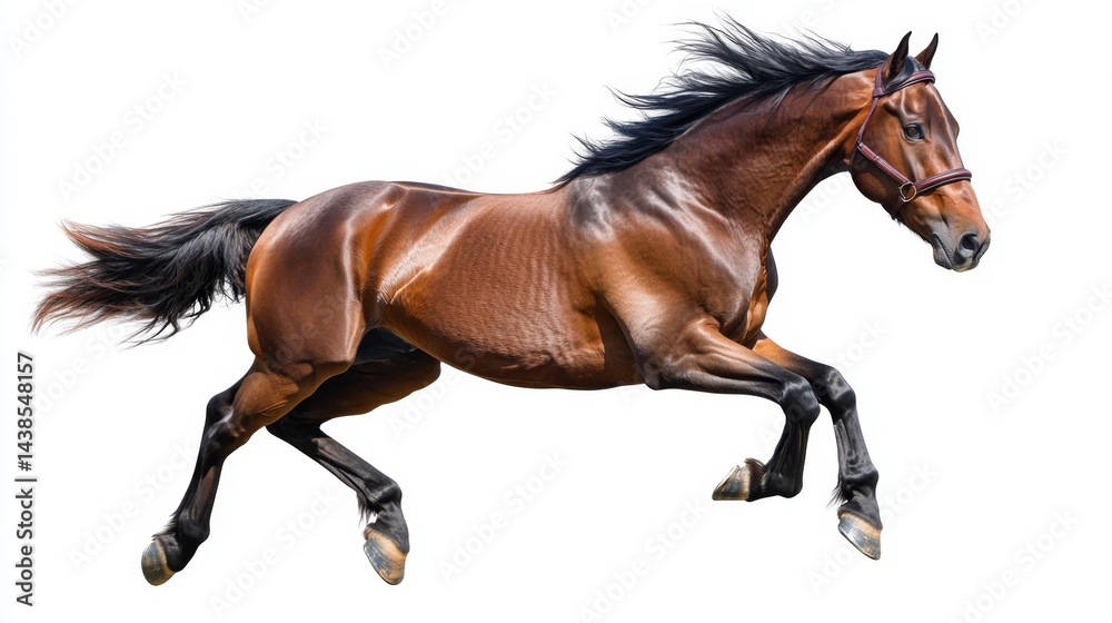 Galloping horse in action open field animal photography dynamic environment side view power and grace Galloping horse in action open field animal photography dynamic environment side view power and grace
