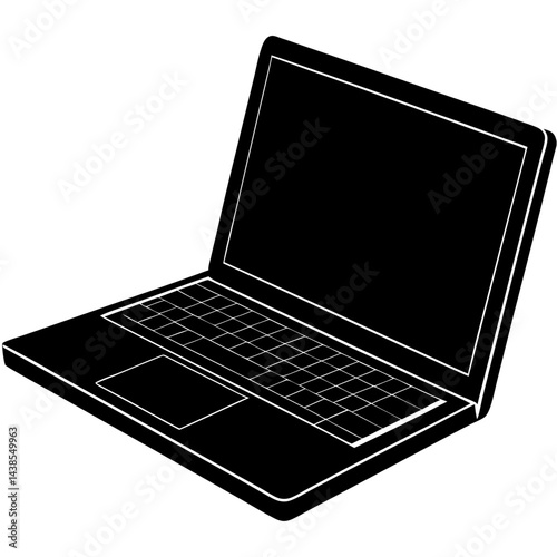laptop isolated on white background