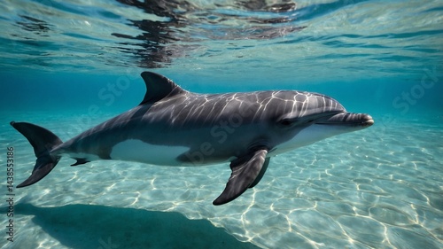 dolphin in the water, Generative Ai