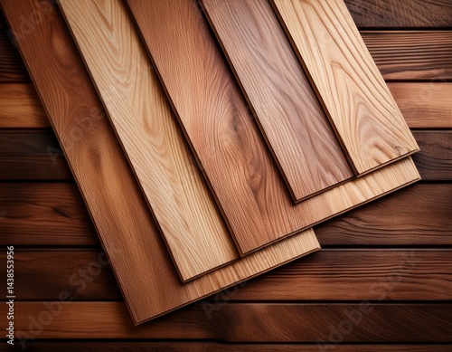 wooden slats for facade cladding top view of laminate floor