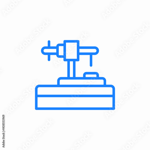industrial drilling machine icon sign vector
