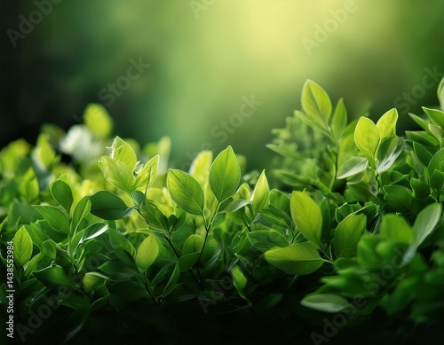 natural graphic resource overlay green leaves coming out of the lateral margin bush fine art photography selective focus