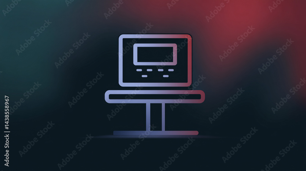 Ticket machine terminal icon - clean layout