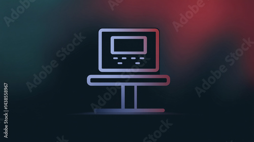 Obraz na płótnie Ticket machine terminal icon - clean layout w salonie