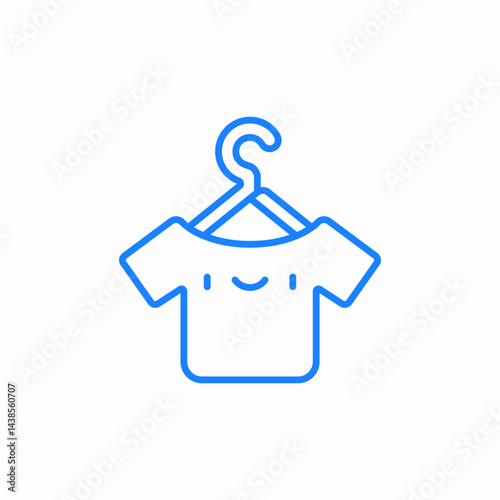 tshirt on hanger icon sign vector