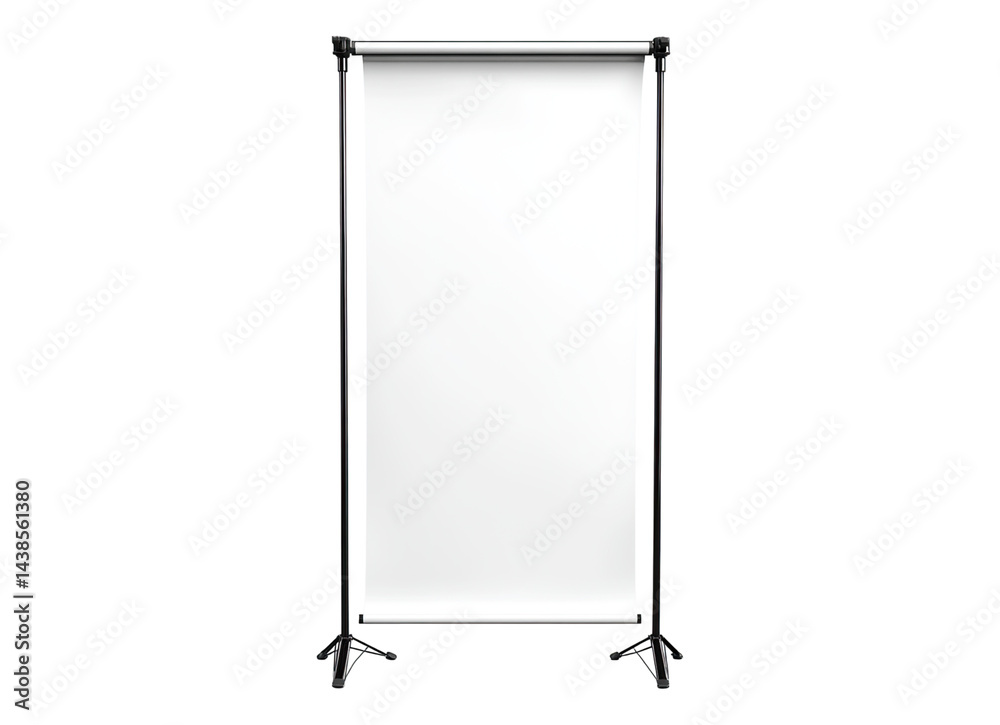White roll up banner White roll up banner