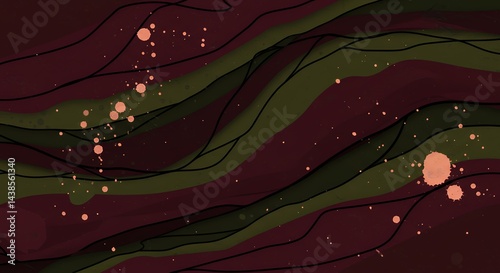 Abstract Art with Swirls and Splatters