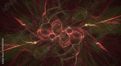 Abstract Red and Green Fractal