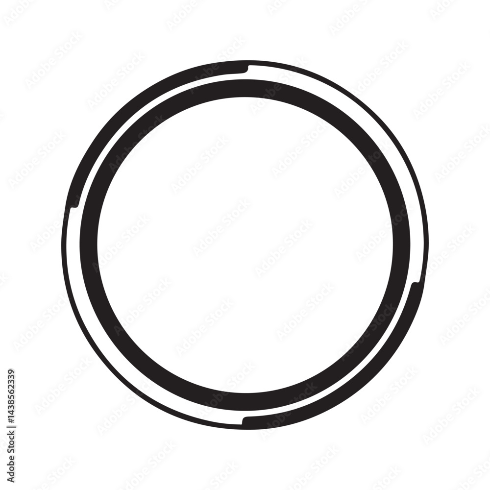 Abstract Black Circular Frame Vector Graphic 2 Abstract Black Circular Frame Vector Graphic 2