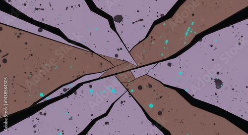 Abstract Broken Pieces Illustration