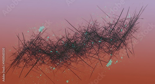 Abstract Lines on Gradient Background