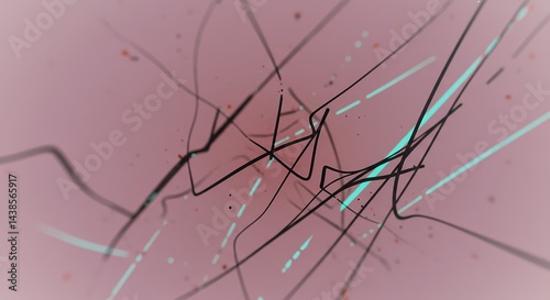 Abstract Lines on Pink Background