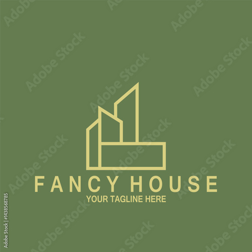 minimalist modern house fancy icon vector illustration template design