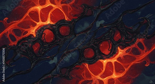 Abstract Lava Flow Artwork