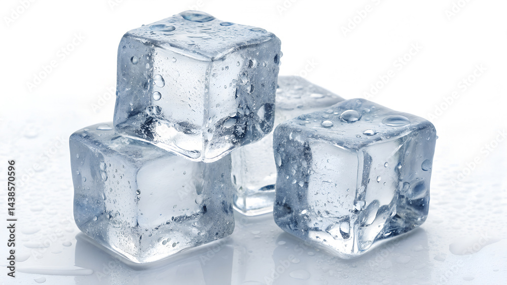 ice cubes isolated on white background