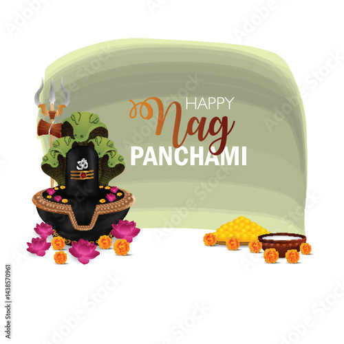Creative shivling for happy nag panchami festival