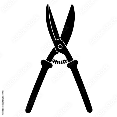Sharp Scissors Silhouette: A sleek, graphic silhouette of sharp scissors, the very embodiment of precision and craftsmanship, ready for any cutting task.