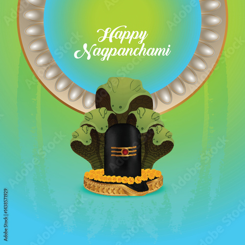 Creative shivling for happy nag panchami festival