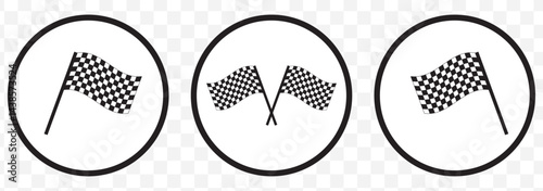 crossed racing checkered flags vector file racing flag silhouette vector icon. double crossed checkered racing flag NASCAR racing flag sports finish line flag on Transparent Background. EPS 10.