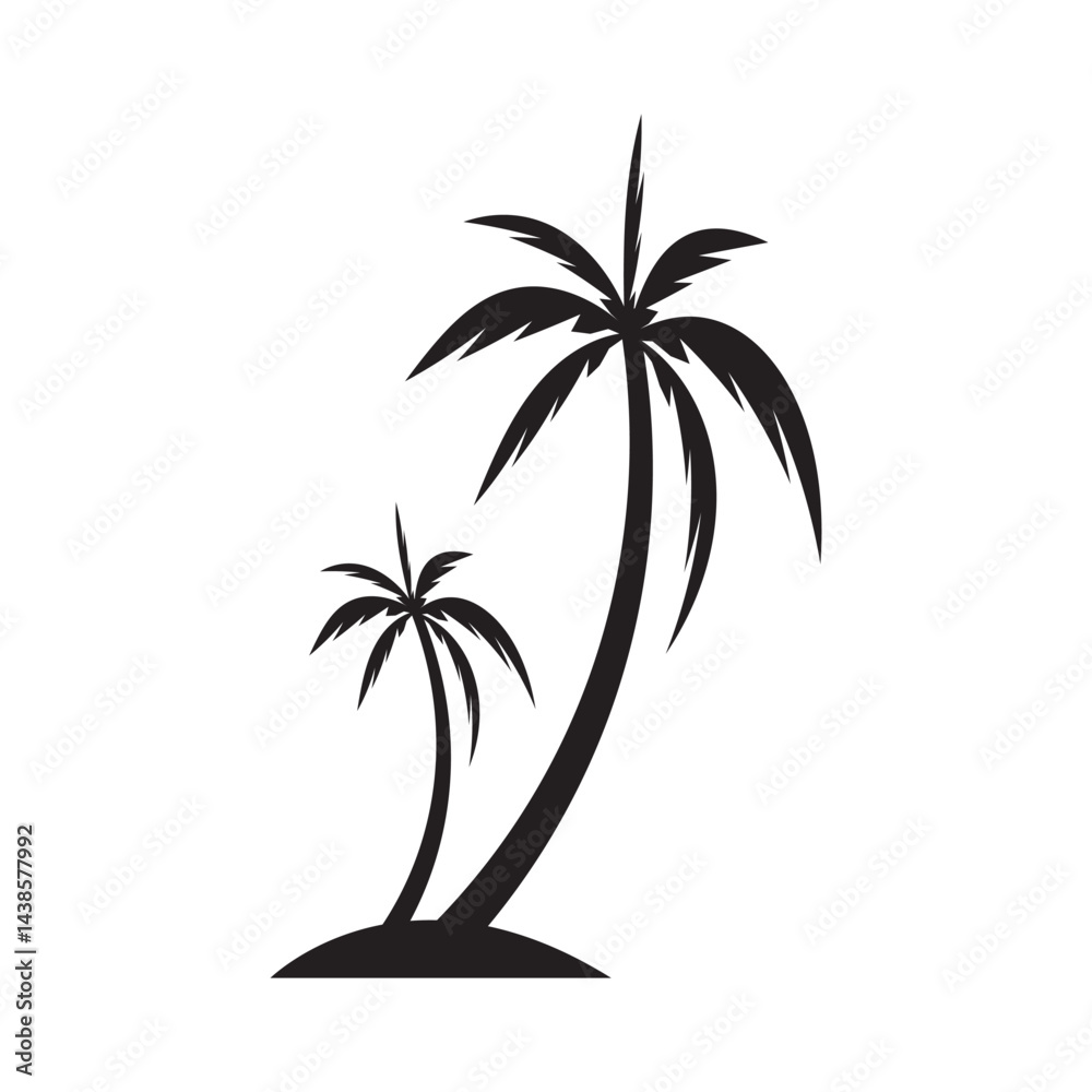 Fototapeta premium Palm tree summer logo template