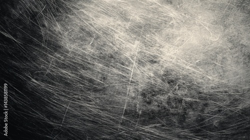 Light scratches and grunge abrasions scattering over midnight surface clustered fragmented
