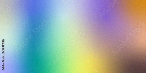 Orange, purple, pink, magenta, blue, yellow, green, grey, light grainy vibrant blurred gradient color flow. rainy gradient background noise texture effect. Soft gradient backdrop with grain and noise
