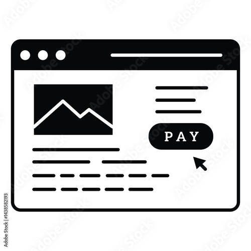 Pay Per Click Vector Icon Showing Online Ads, Clickable Ads, and Digital Marketing Solutions