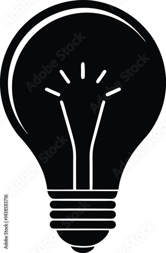 light bulb with glowing filament on white