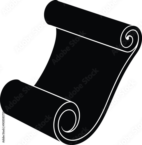 paper scroll illustration on white background .eps

