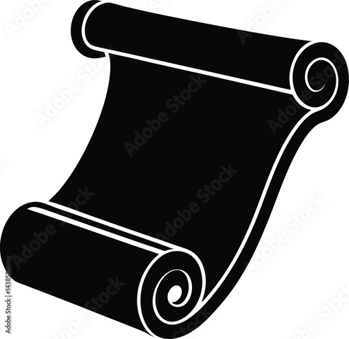 paper scroll illustration on white background .eps
