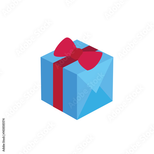 Gift box bow emoji present illustration vector birthday ribbon symbol sign icon