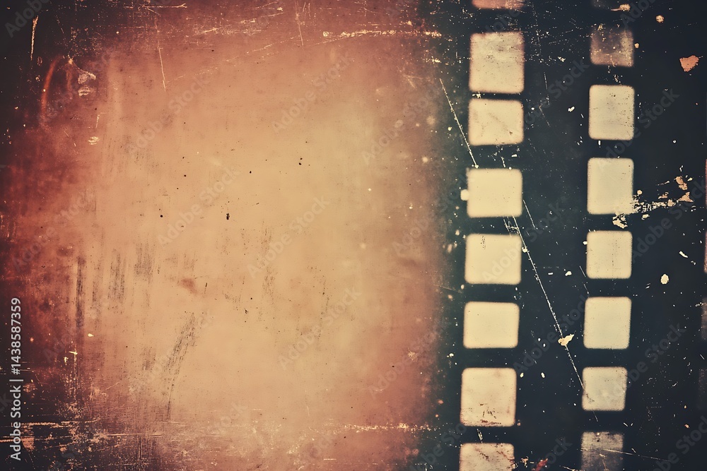 Obraz premium Vintage Film Texture with Worn Scratches and Dust Overlay