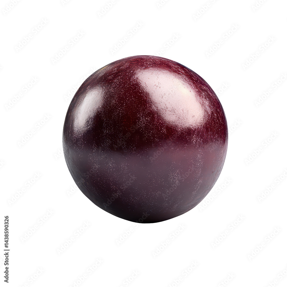 Fresh plum with vibrant color displayed on a clean white background highlighting its smooth texture Fresh plum with vibrant color displayed on a clean white background highlighting its smooth texture