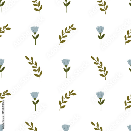 Seamless floral pattern on light background. Background in small flowers for textiles, fabrics, cotton fabric, covers, wallpaper, print, gift wrapping, postcard, scrapbooking. 