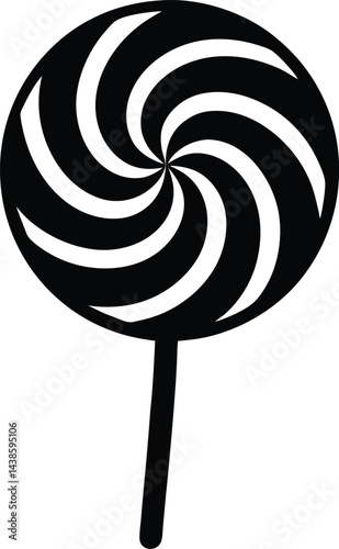minimalist lollipop candy icon on white background.eps
