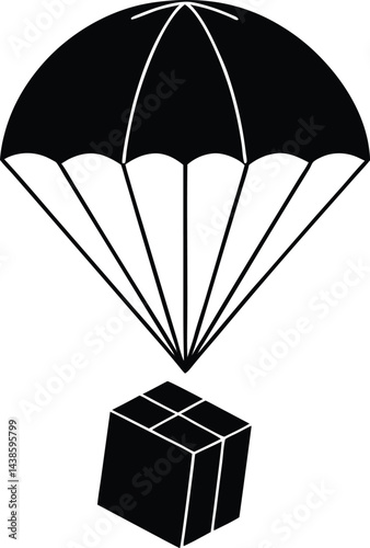 minimalist parachute and box drop 
