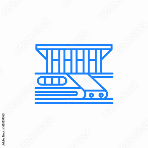 train station icon sign vector